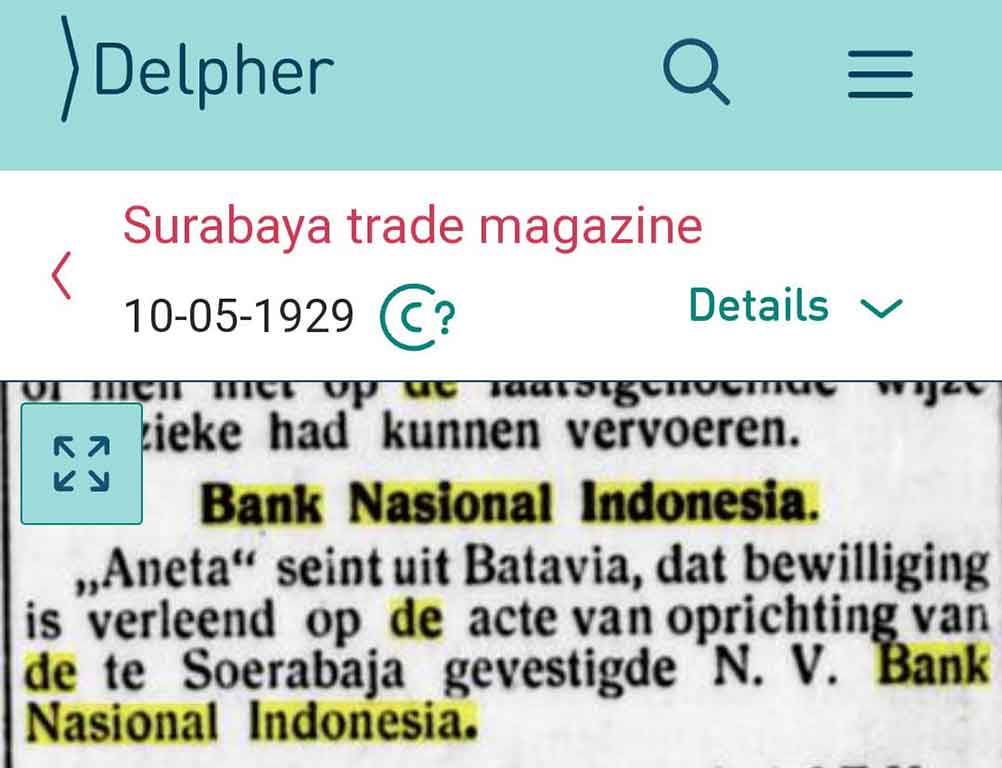  Bank Nasional Indonesia, Bukan Bank Negara Indonesia