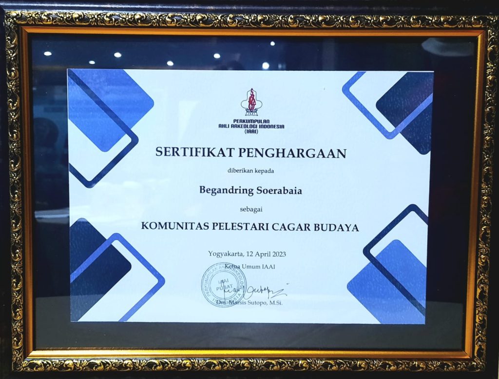 Begandring Soerabaia Raih Penghargaan Tingkat Nasional Dari IAAI. 