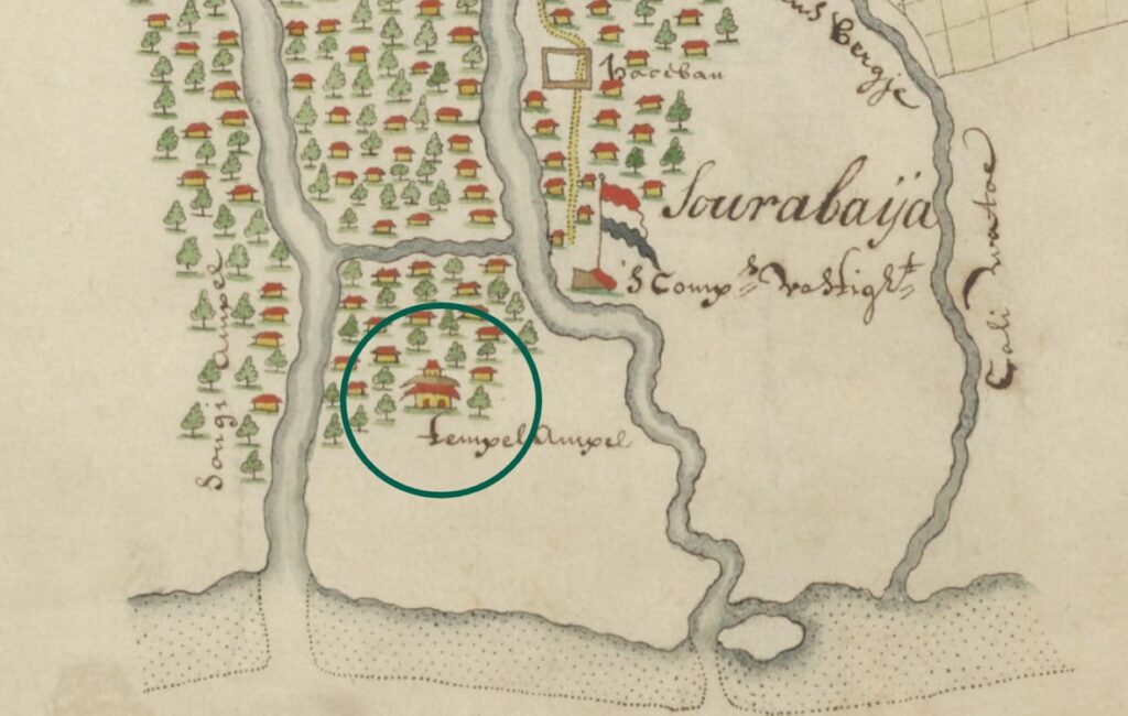 PETA KAWASAN AMPEL & SURABAYA TAHUN 1706