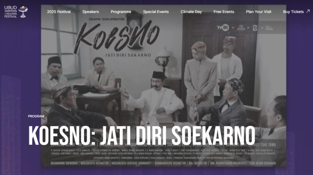 Dokudrama Koesno: Jati Diri Soekarno diputar di Ubud Writers & Readers Festival 2025